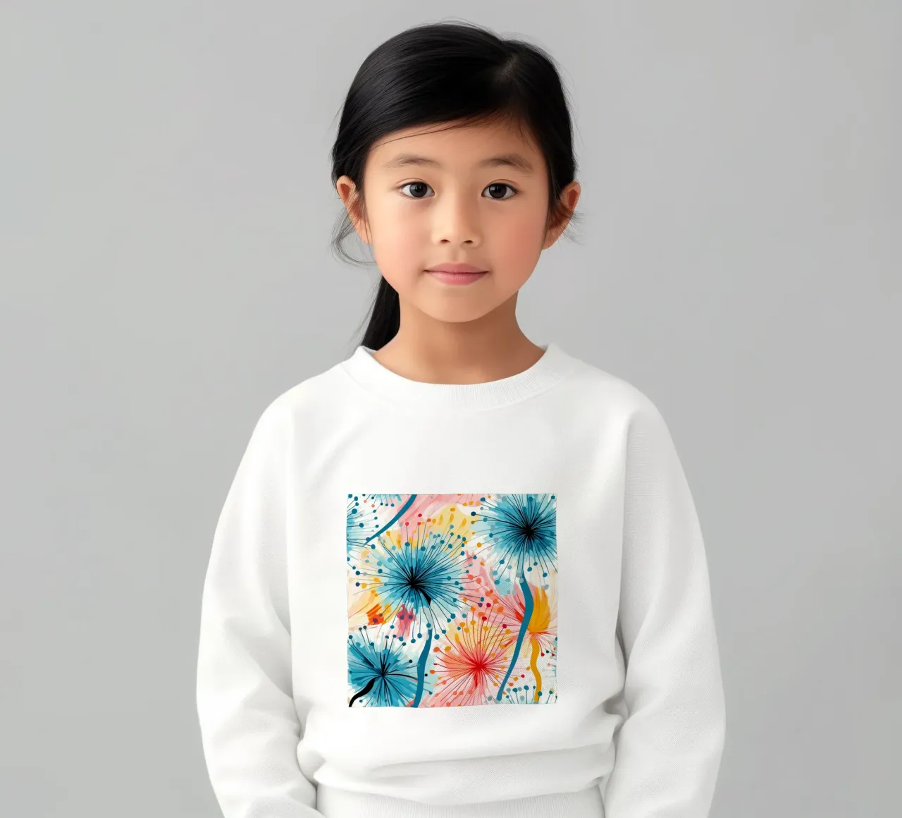 Denti di leone colorati felpa bambino da Botanical Pattern House