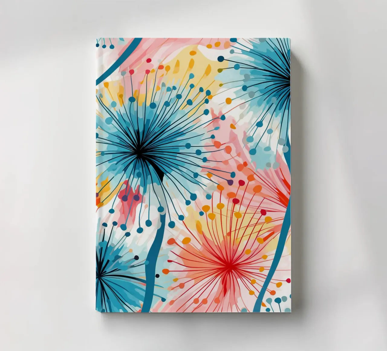 Colorful Dandelions notebook by Botanical Pattern House