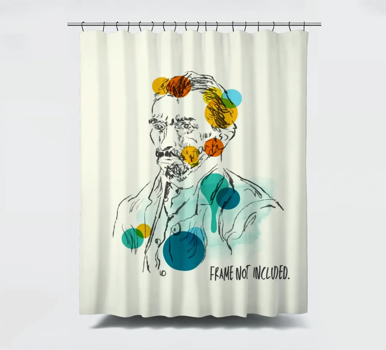 Modern Gogh: Abstract Van Gogh Portrait Art tenda da doccia da Indigo Rain
