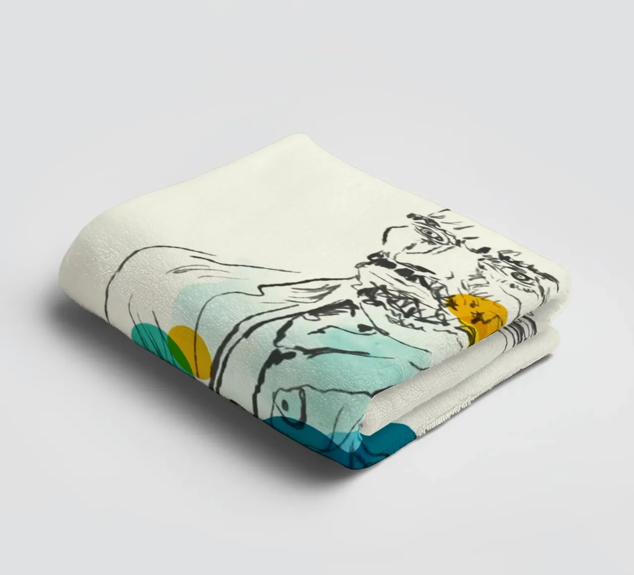 Modern Gogh: Abstract Van Gogh Portrait Art asciugamano da bagno da Indigo Rain