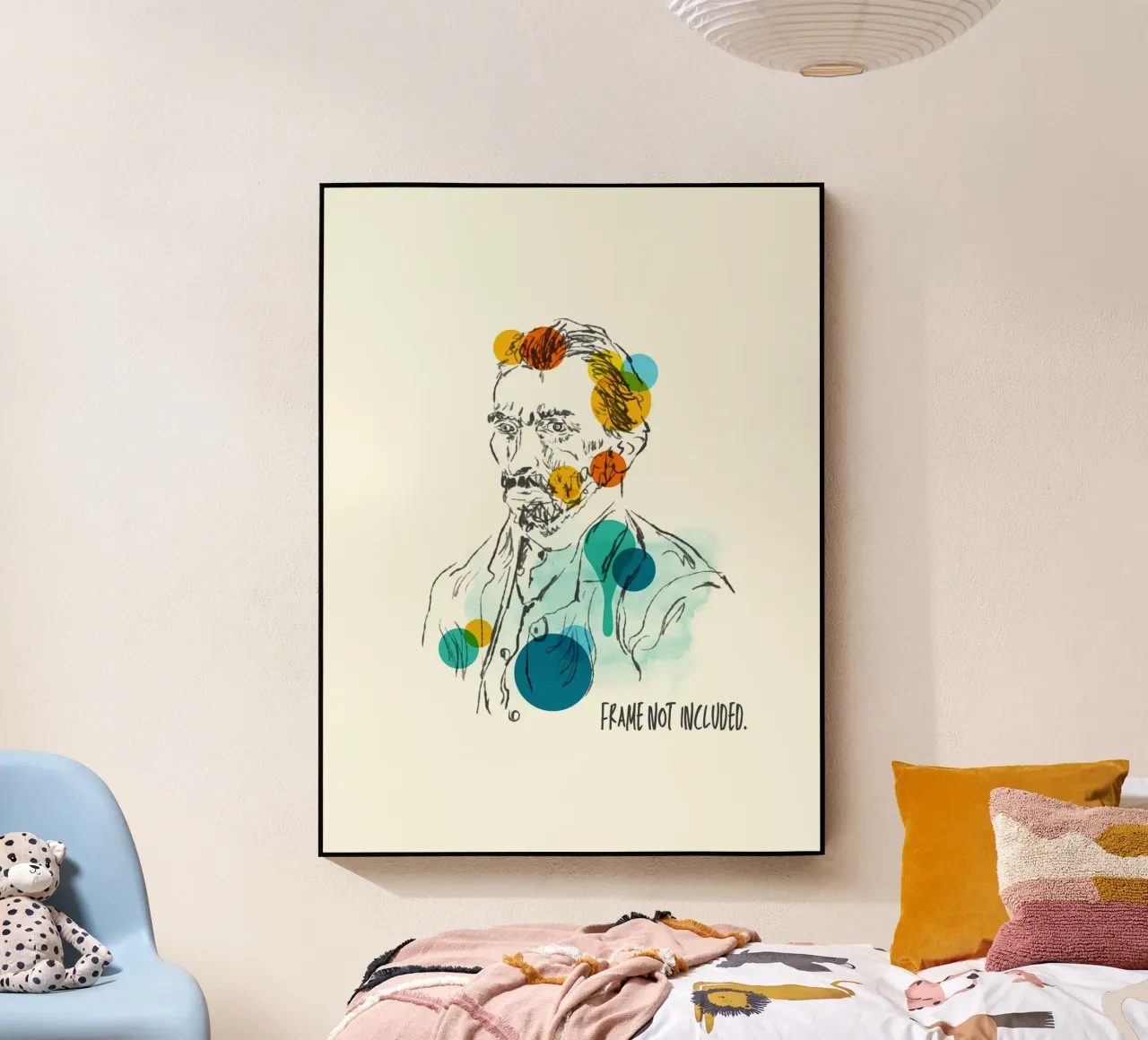 Modern Gogh: Abstract Van Gogh Portrait Art plexiglass da Indigo Rain