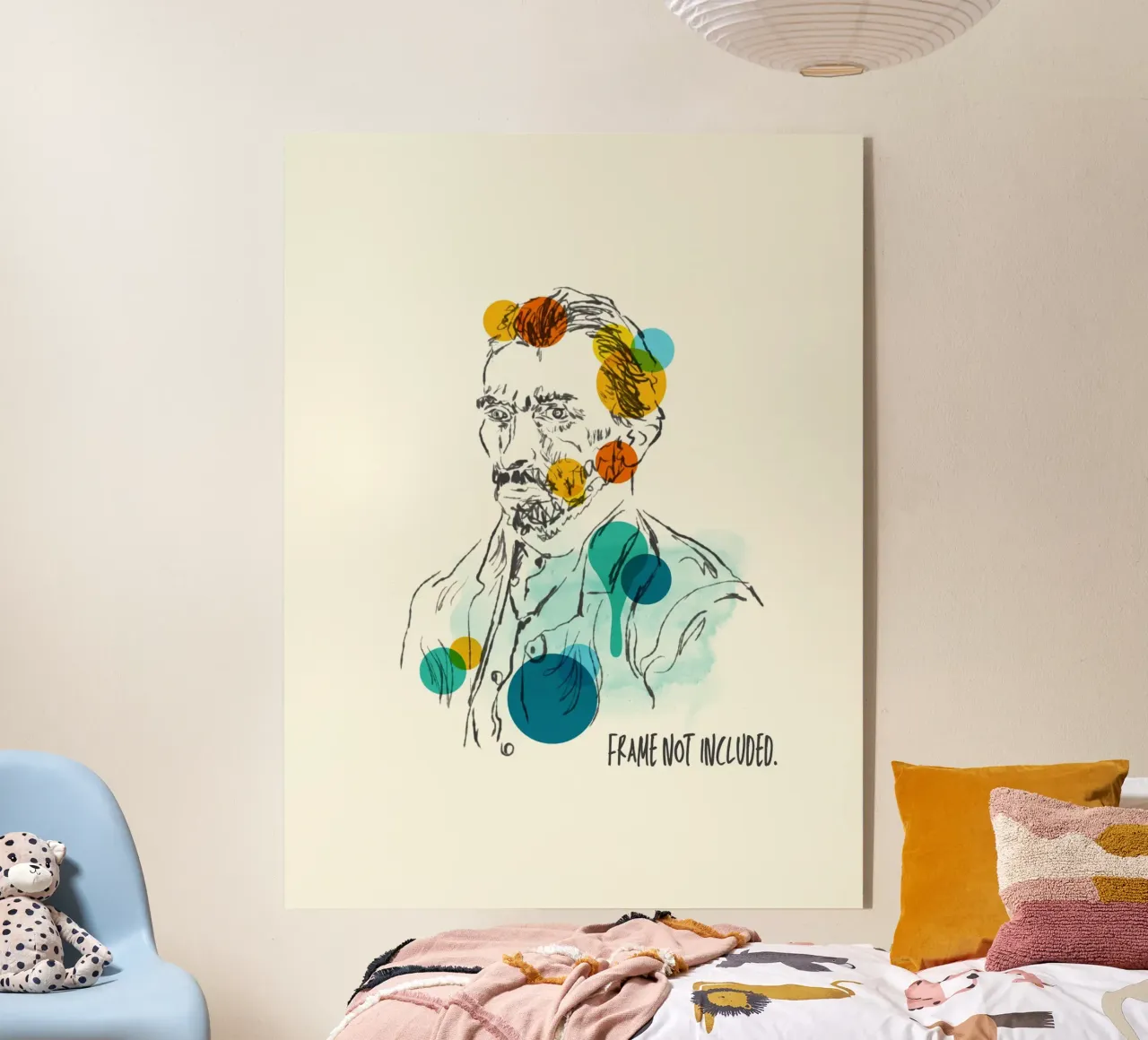 Modern Gogh: Abstract Van Gogh Portrait Art plexiglass da Indigo Rain