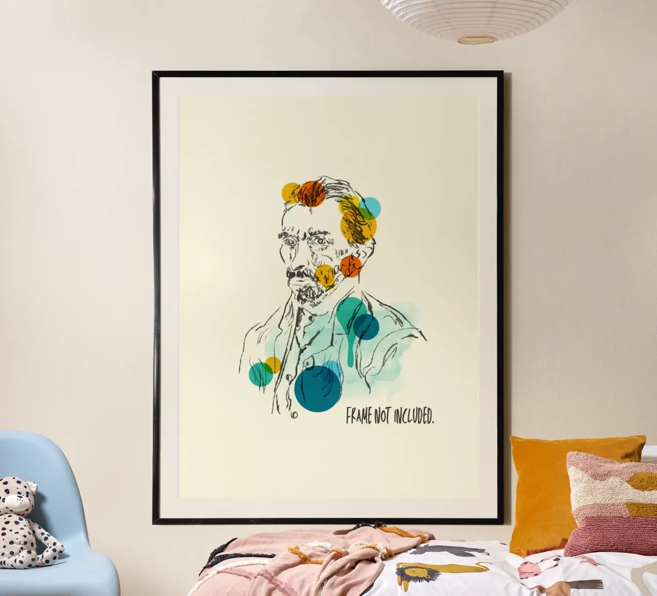 Modern Gogh: Abstract Van Gogh Portrait Art carta hahnemühle da Indigo Rain