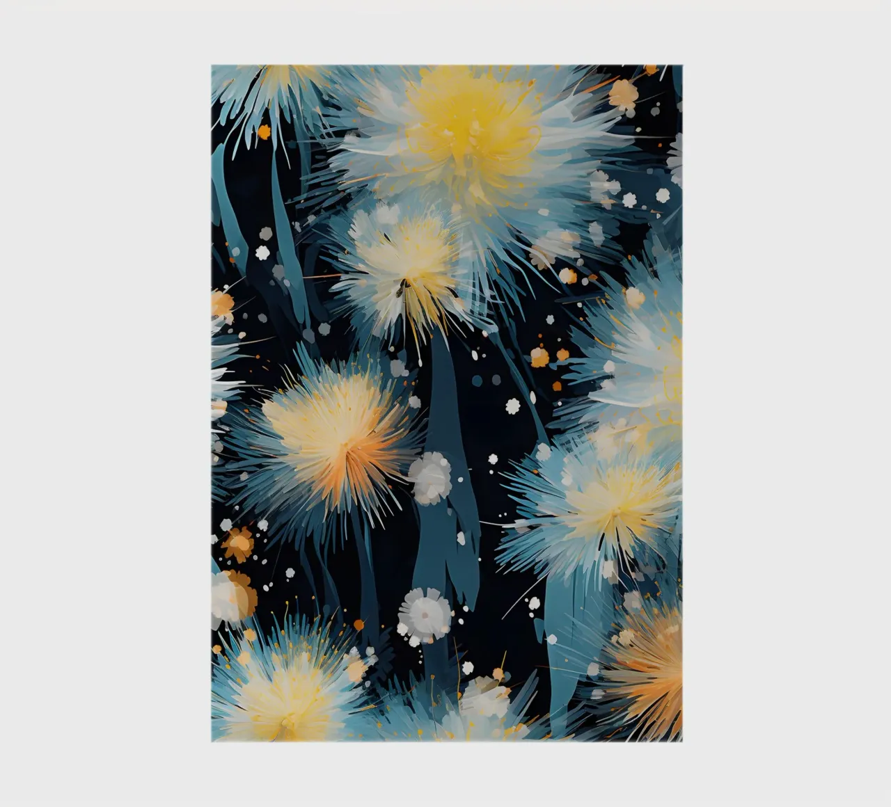 Electric Bloom Dandelions notebook by Botanical Pattern House