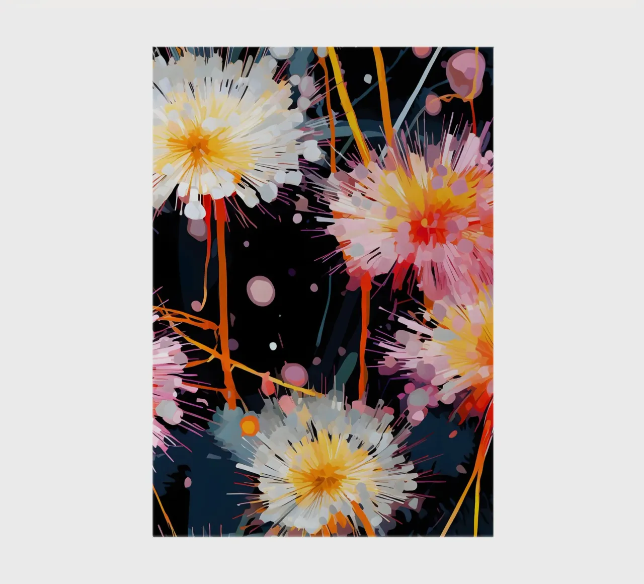 Electric Bloom Dandelions notebook by Botanical Pattern House