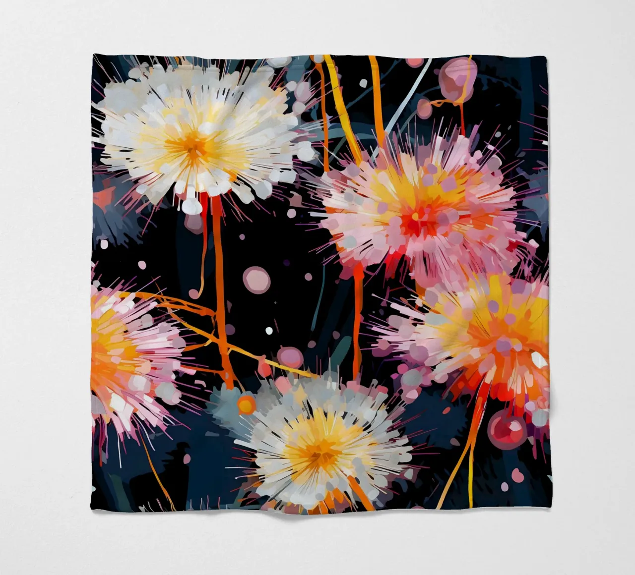 Dente di leone in fiore elettrico coperta in pile da Botanical Pattern House
