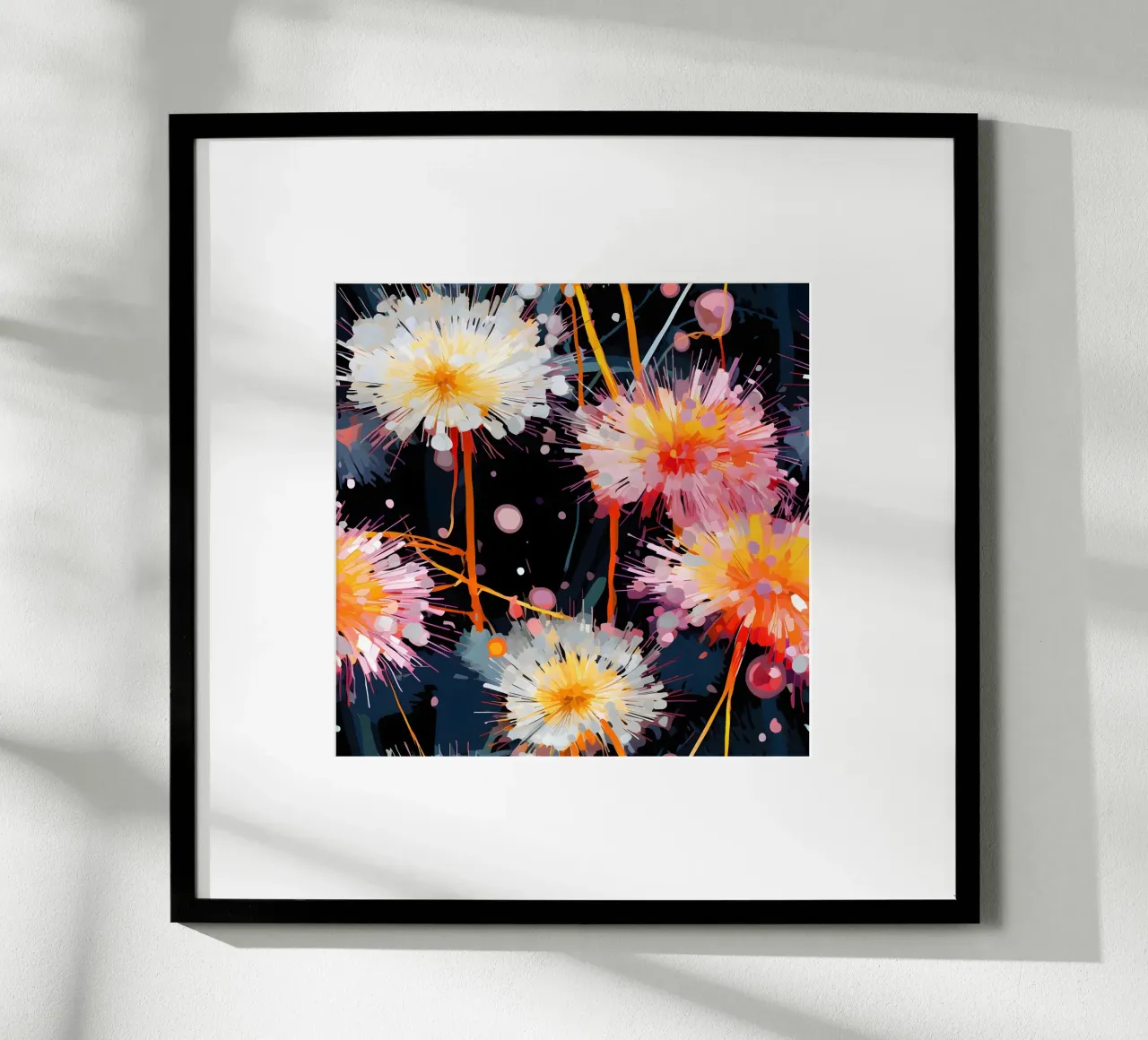 Dente di leone in fiore elettrico poster da Botanical Pattern House