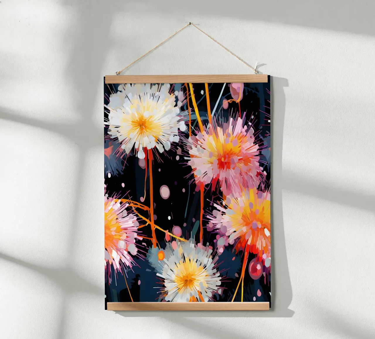 Dente di leone in fiore elettrico poster da Botanical Pattern House