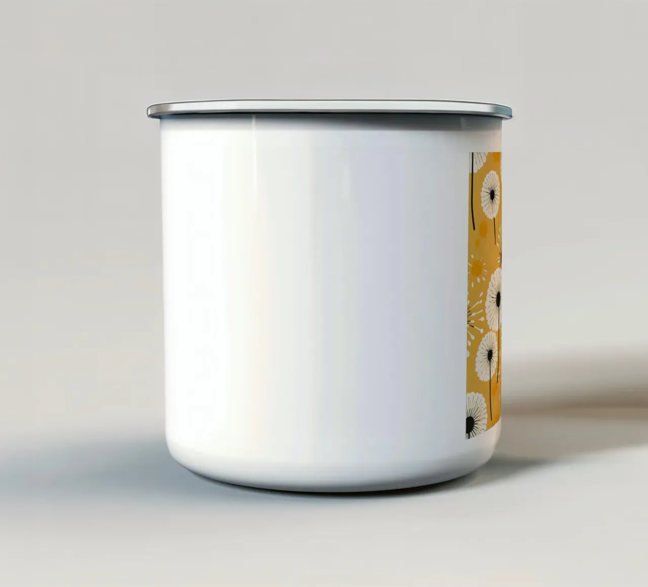 Campi di dente di leone dorati tazza in smalto da Botanical Pattern House