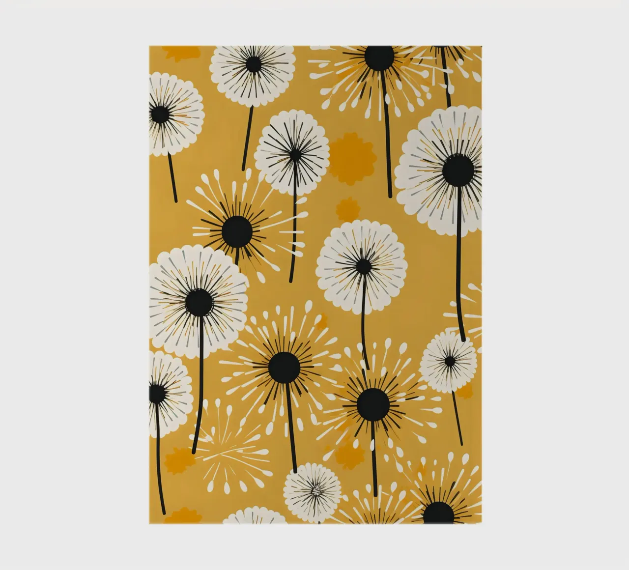 Golden Dandelion Fields notebook by Botanical Pattern House