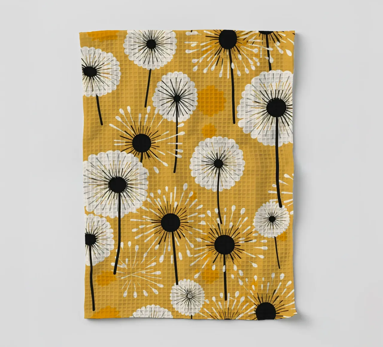 Golden Dandelion Fields torchon de Botanical Pattern House