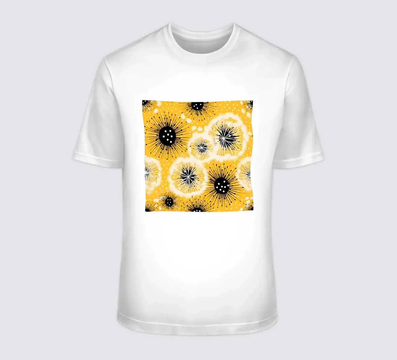 Golden Dandelion Fields t-shirt by Botanical Pattern House