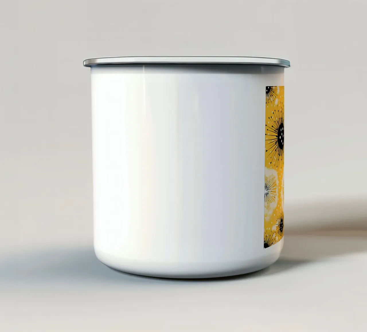 Campi di dente di leone dorati tazza in smalto da Botanical Pattern House