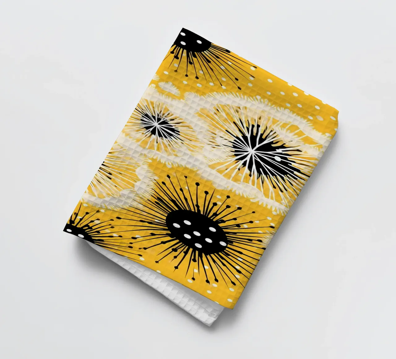 Golden Dandelion Fields torchon de Botanical Pattern House
