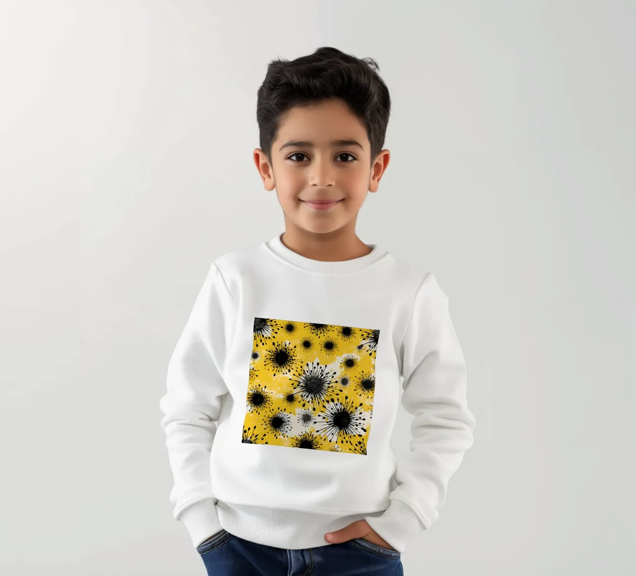 Campi di dente di leone dorati felpa bambino da Botanical Pattern House