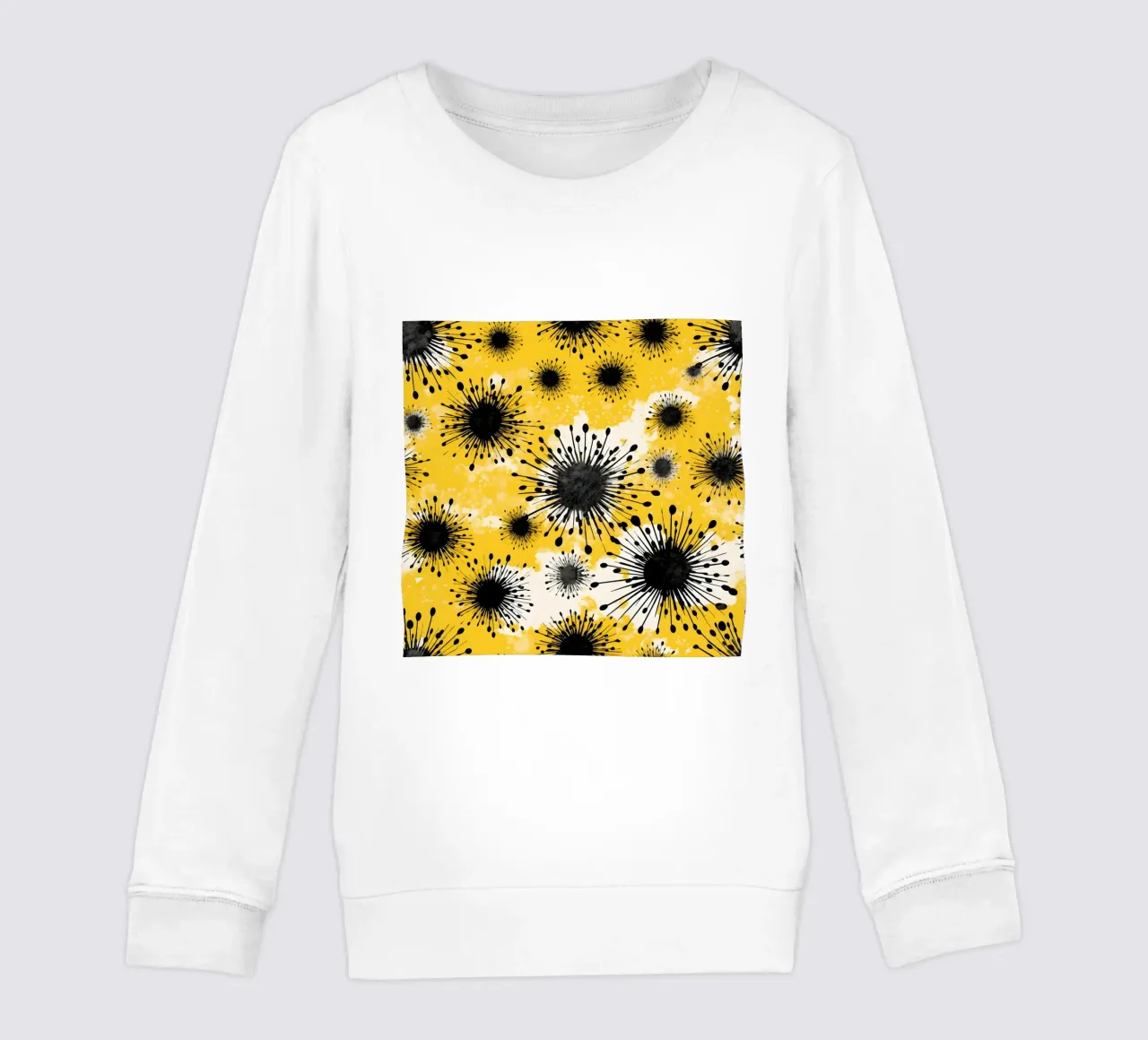 Campi di dente di leone dorati felpa bambino da Botanical Pattern House