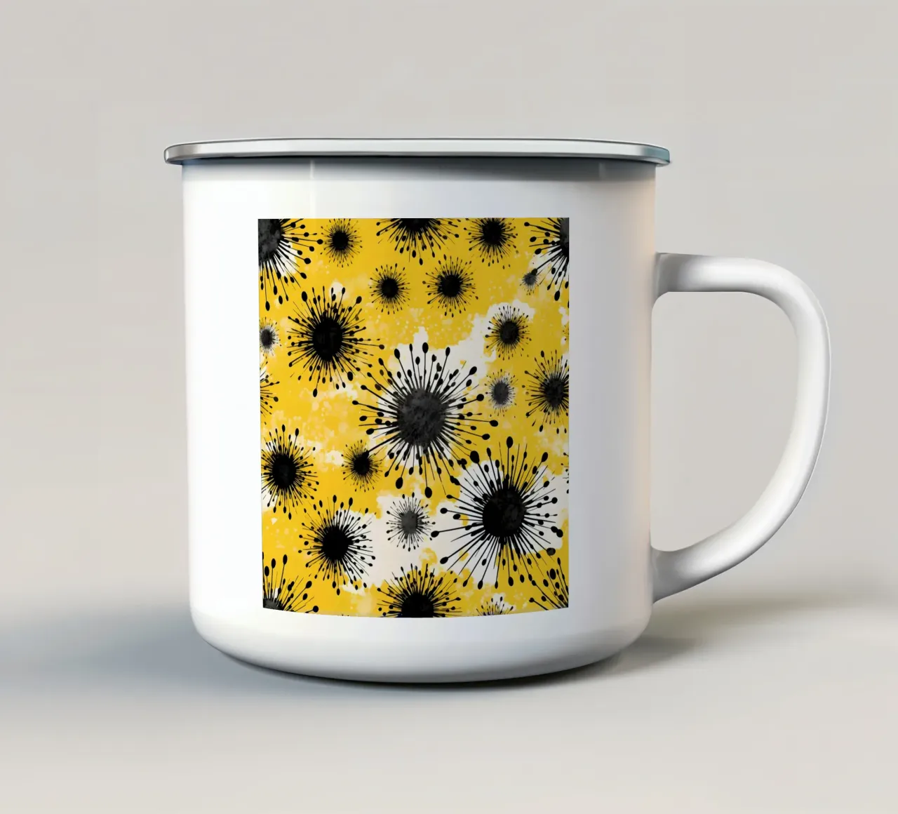 Campi di dente di leone dorati tazza in smalto da Botanical Pattern House