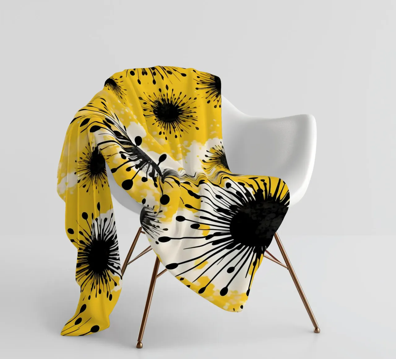 Golden Dandelion Fields Fleecedecke von Botanical Pattern House