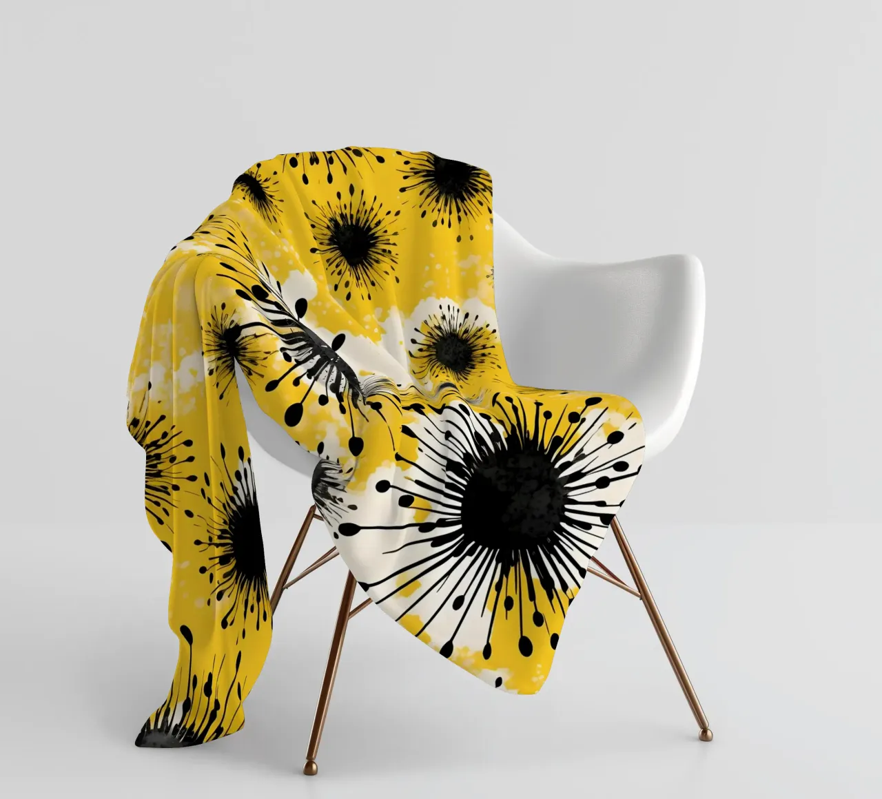 Golden Dandelion Fields Fleecedecke von Botanical Pattern House