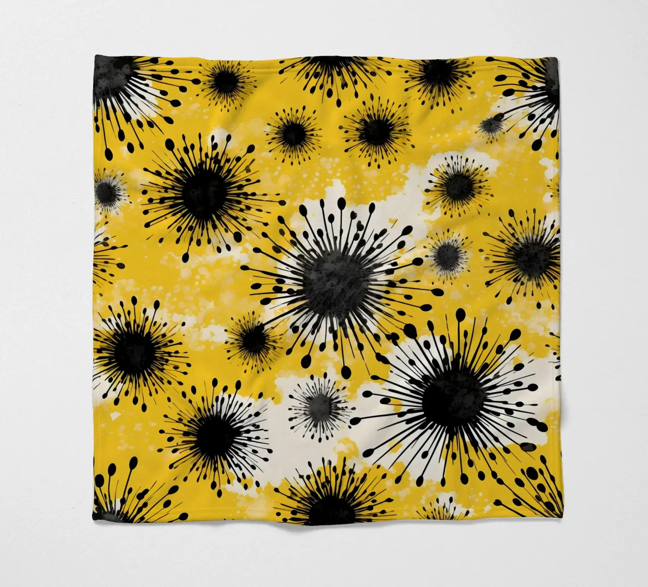 Golden Dandelion Fields Fleecedecke von Botanical Pattern House
