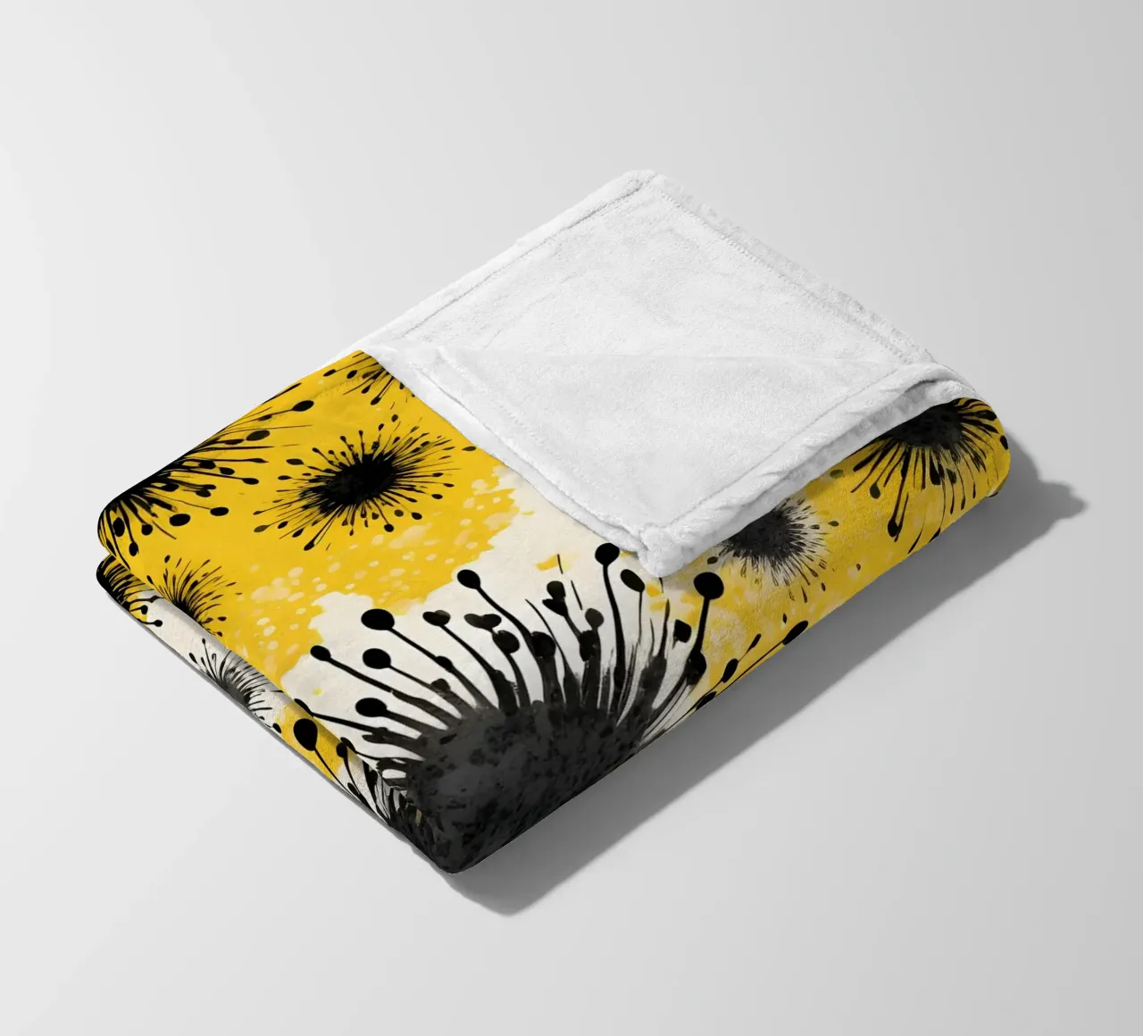 Golden Dandelion Fields Fleecedecke von Botanical Pattern House