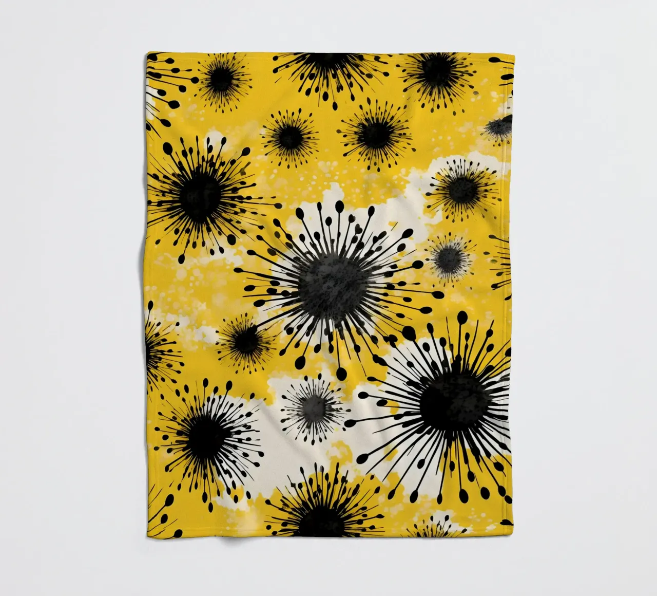 Golden Dandelion Fields Fleecedecke von Botanical Pattern House