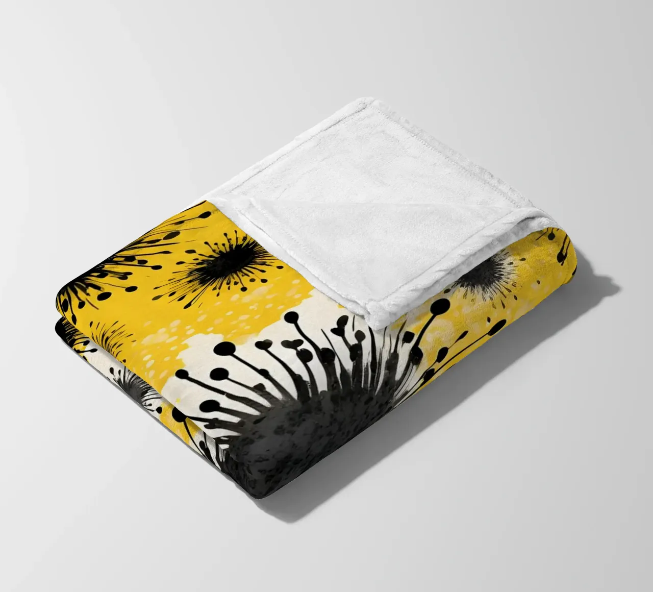 Golden Dandelion Fields Fleecedecke von Botanical Pattern House