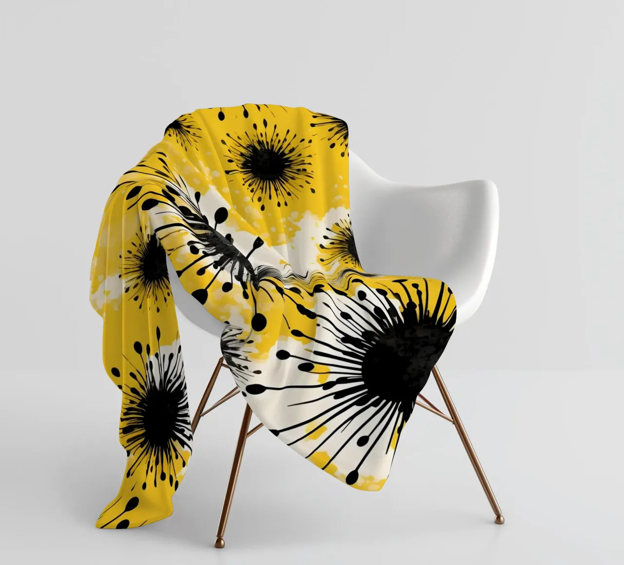 Golden Dandelion Fields Fleecedecke von Botanical Pattern House