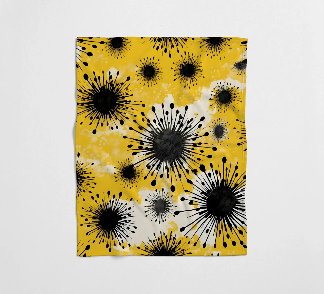 Golden Dandelion Fields Fleecedecke von Botanical Pattern House