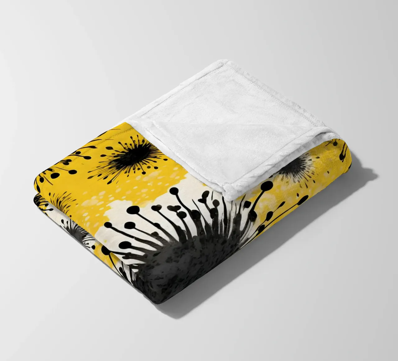 Golden Dandelion Fields Fleecedecke von Botanical Pattern House