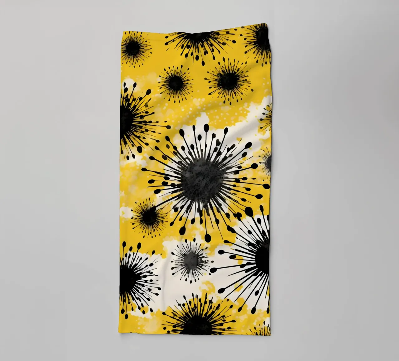 Golden Dandelion Fields Handtuch von Botanical Pattern House