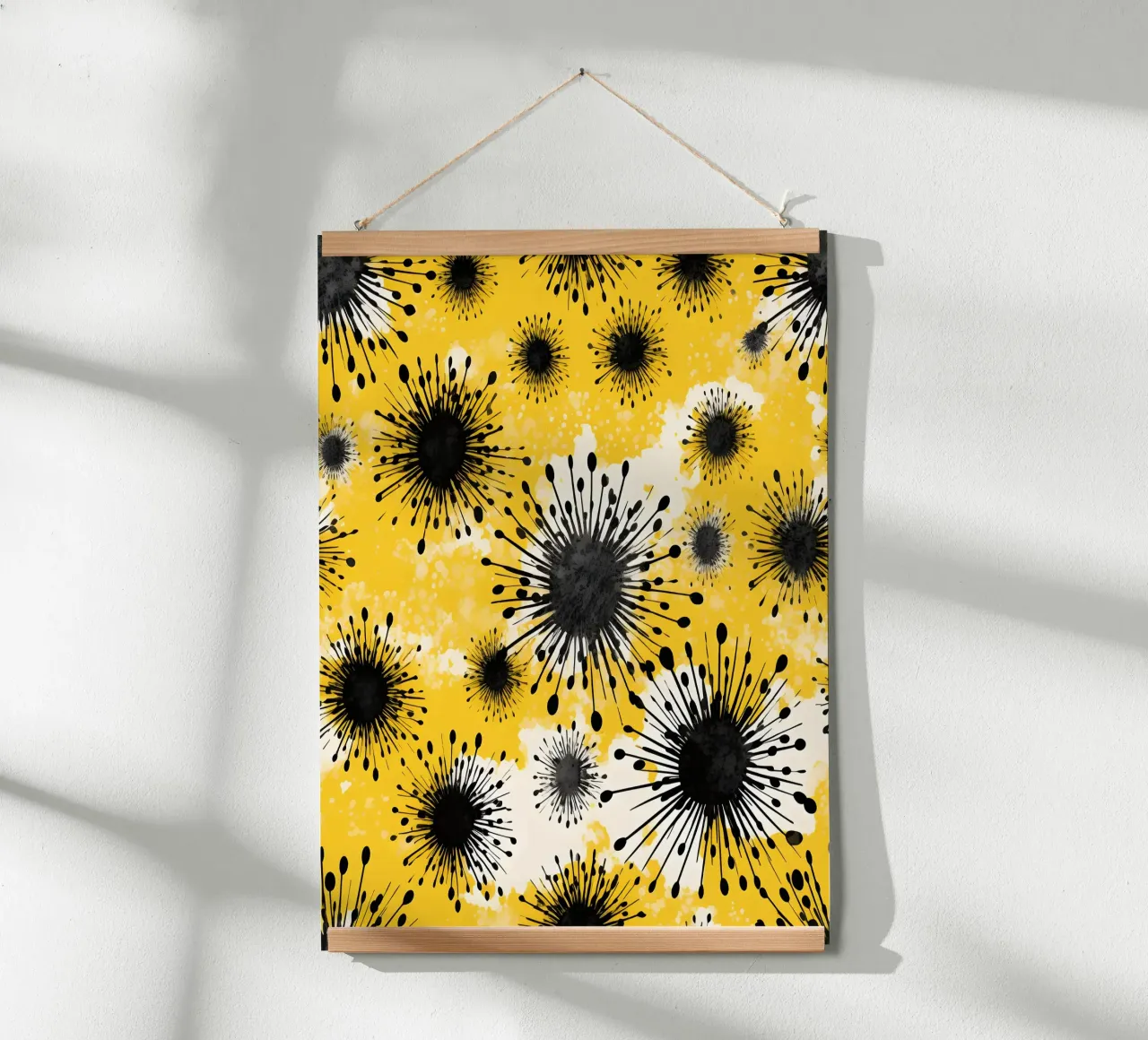 Campi di dente di leone dorati poster da Botanical Pattern House