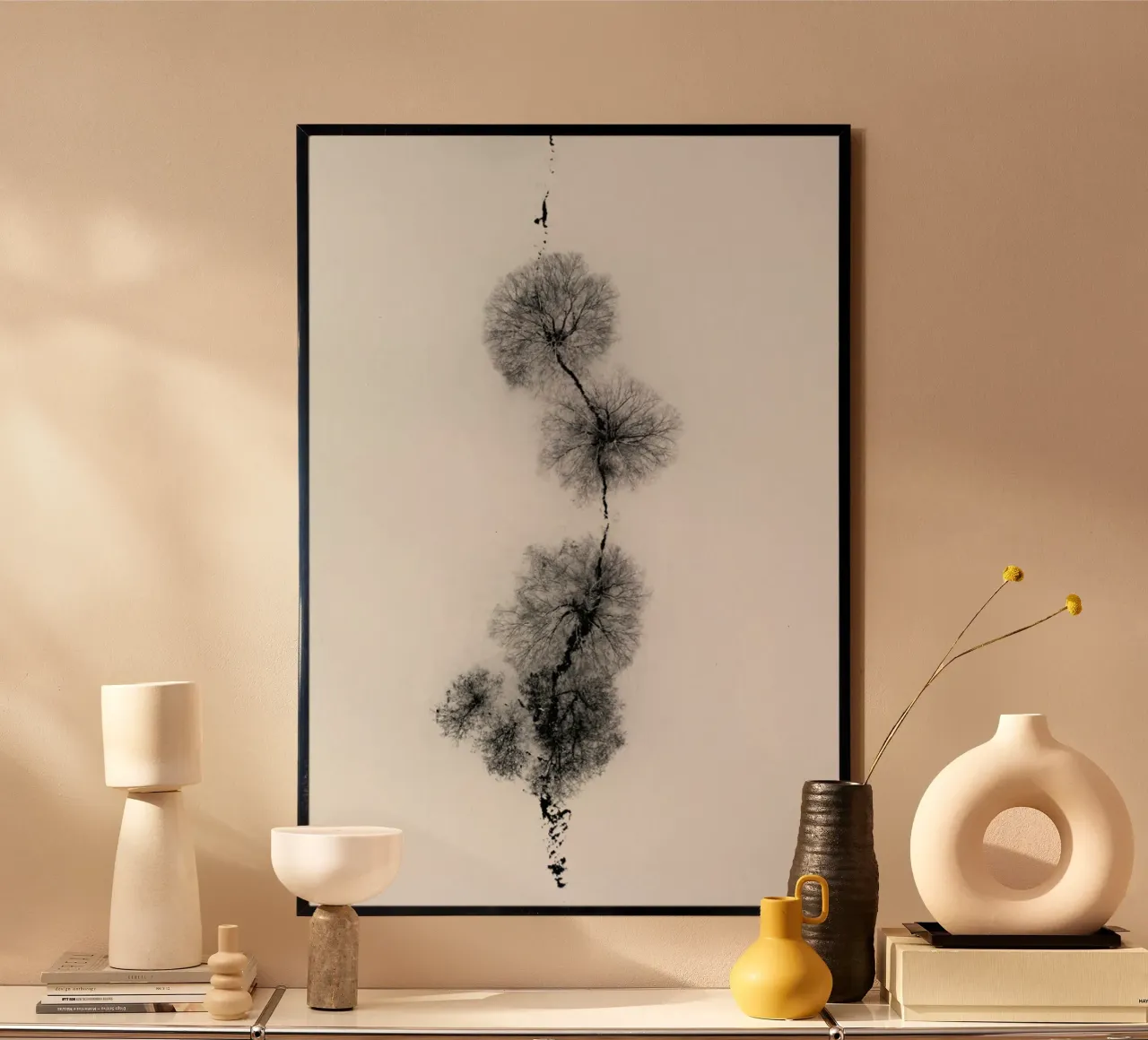 Trees At A Snowy Ice Stream carta hahnemühle da Studio Nahili