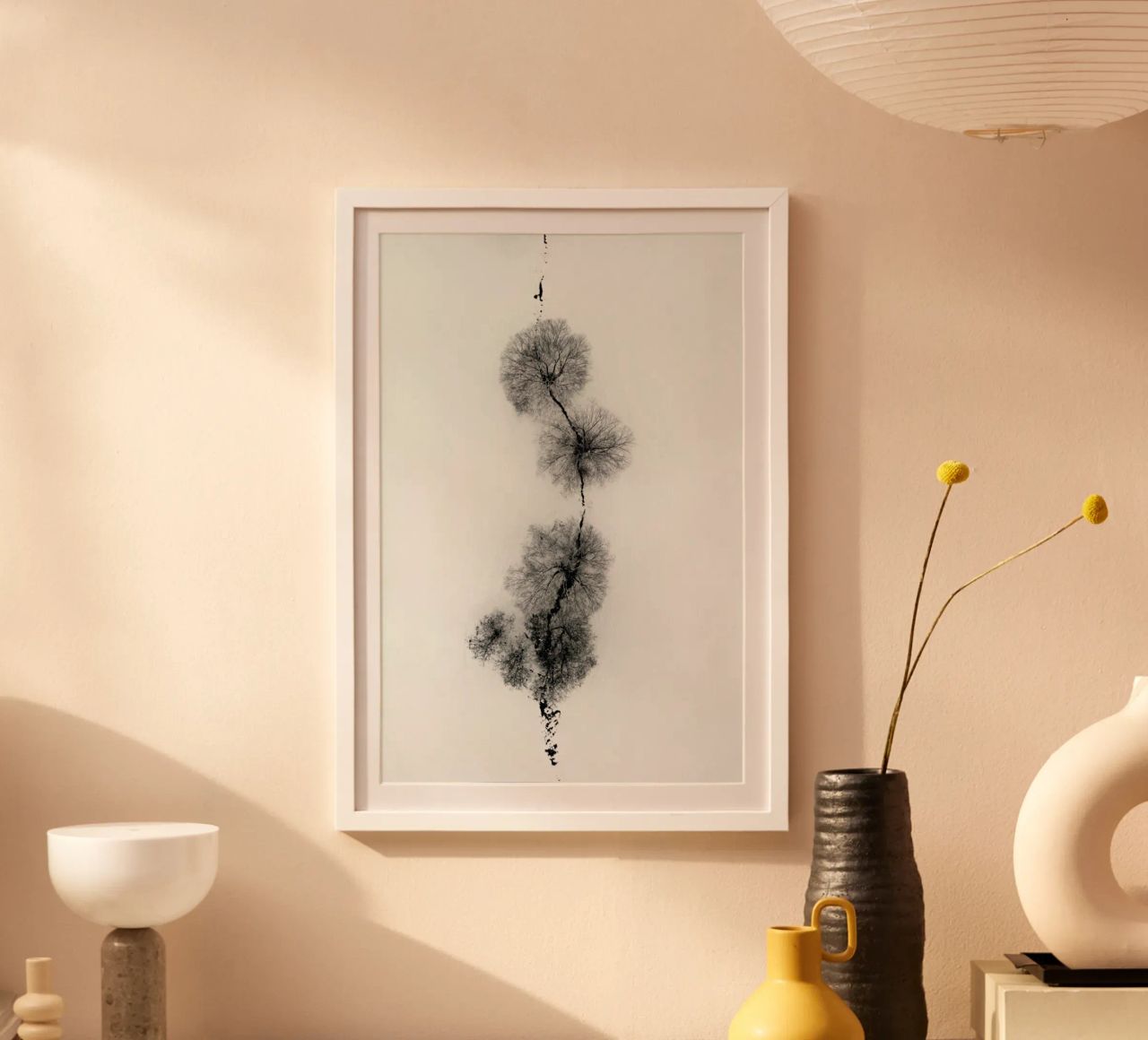 Trees At A Snowy Ice Stream poster da Studio Nahili
