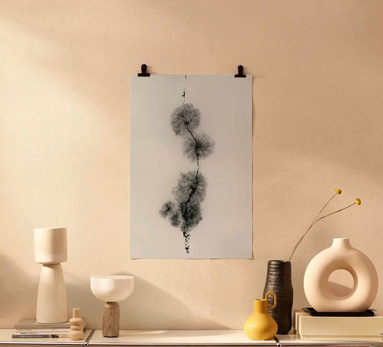 Trees At A Snowy Ice Stream carta hahnemühle da Studio Nahili