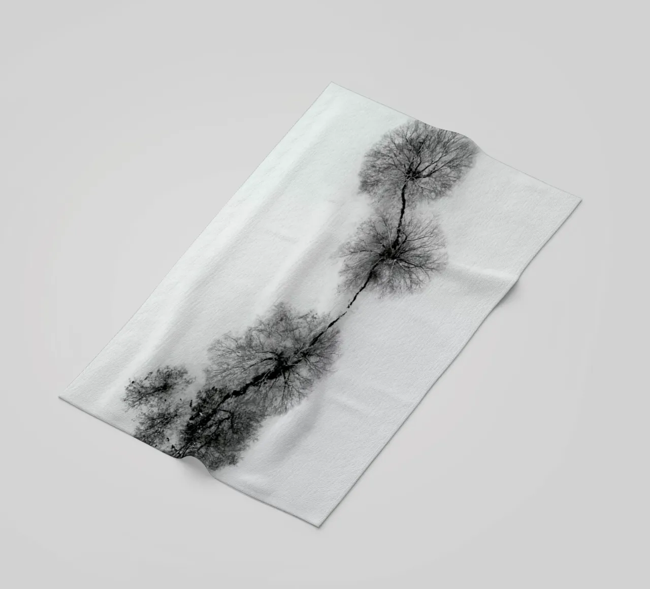 Trees At A Snowy Ice Stream telo mare da Studio Nahili