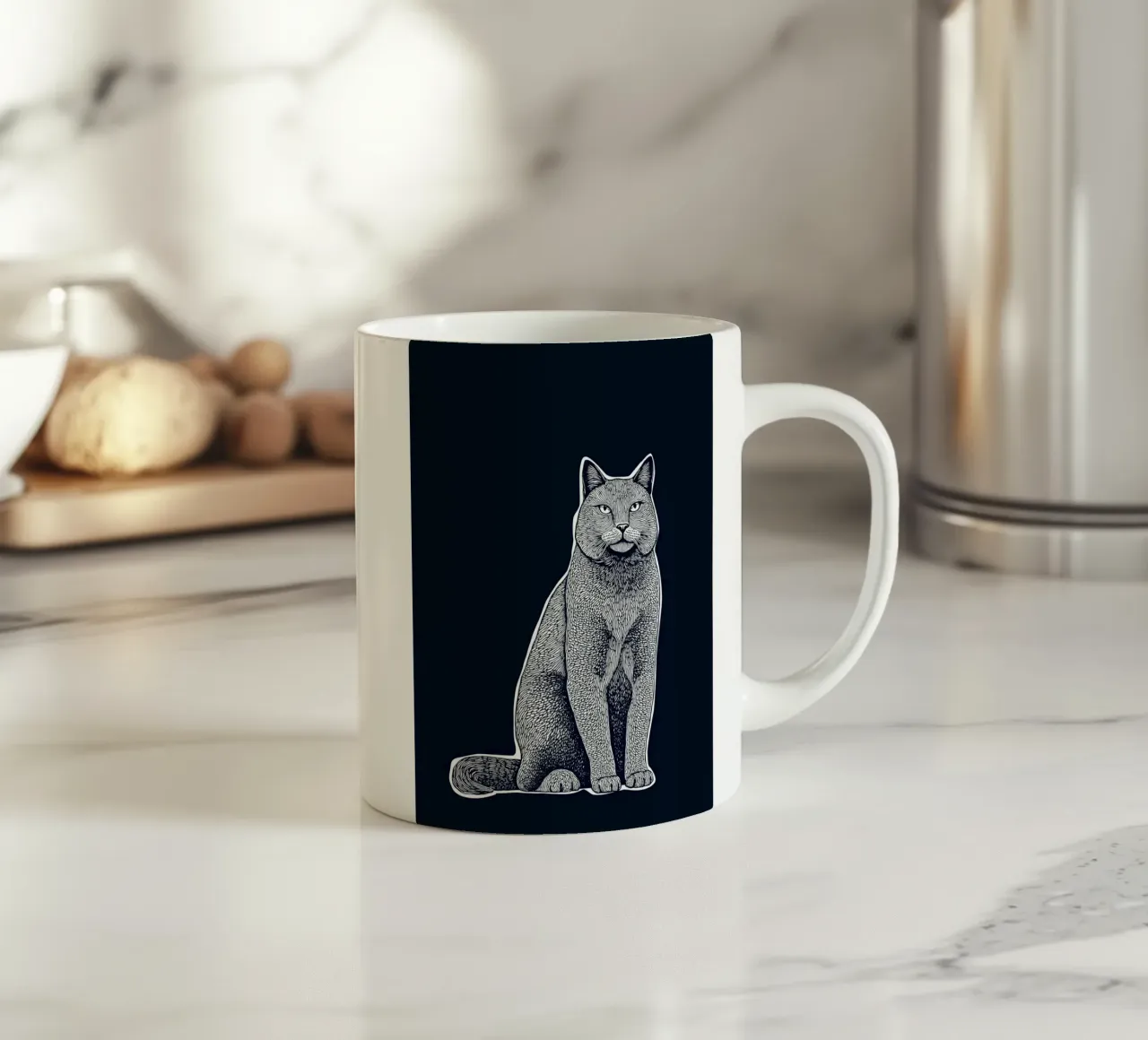 Cat tazza in ceramica da Indigo Rain