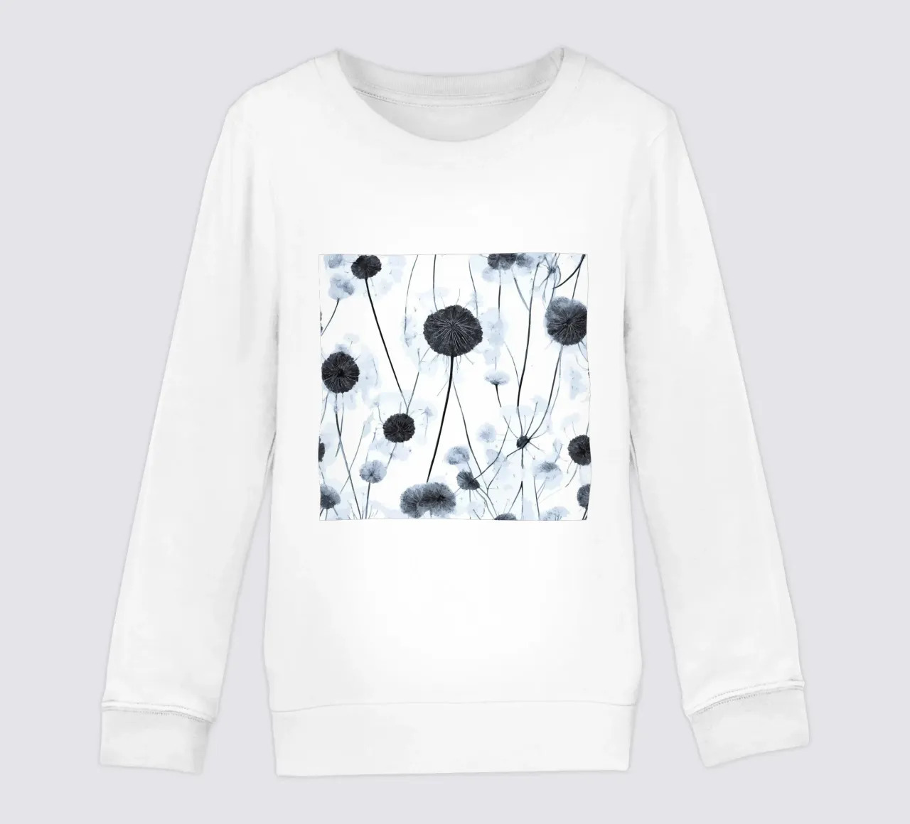 Dente di leone grigio felpa bambino da Botanical Pattern House