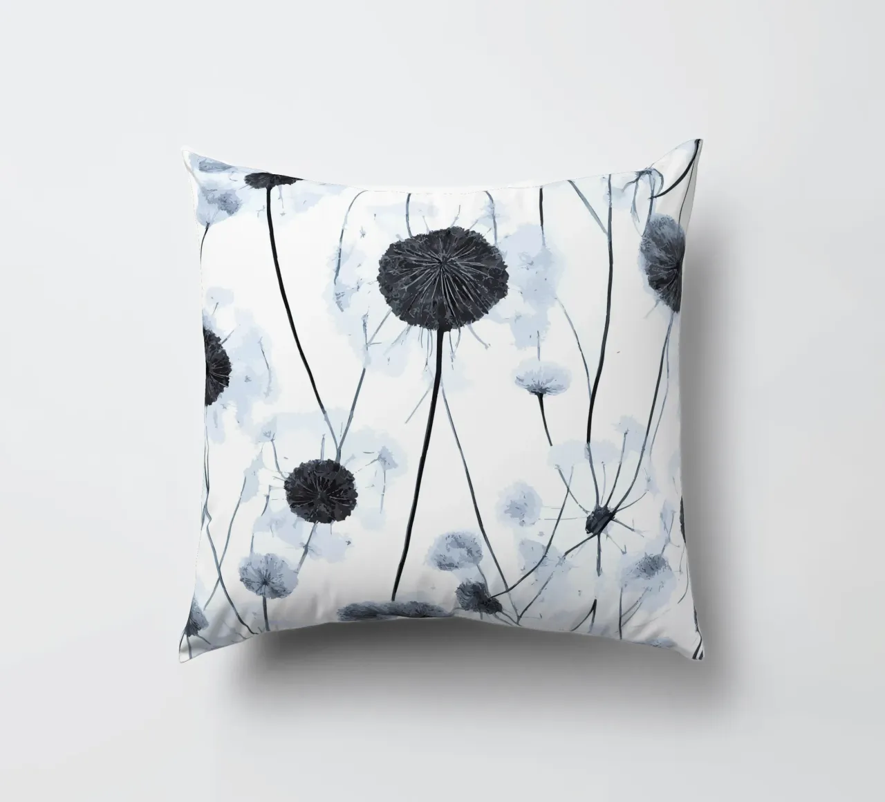 Dente di leone grigio cuscino da Botanical Pattern House