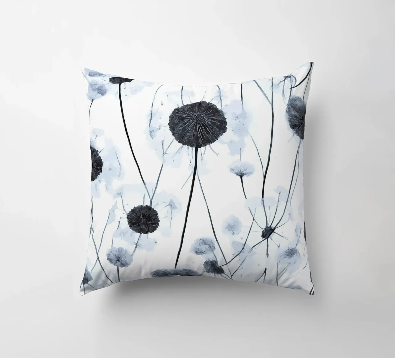 Dente di leone grigio cuscino da Botanical Pattern House