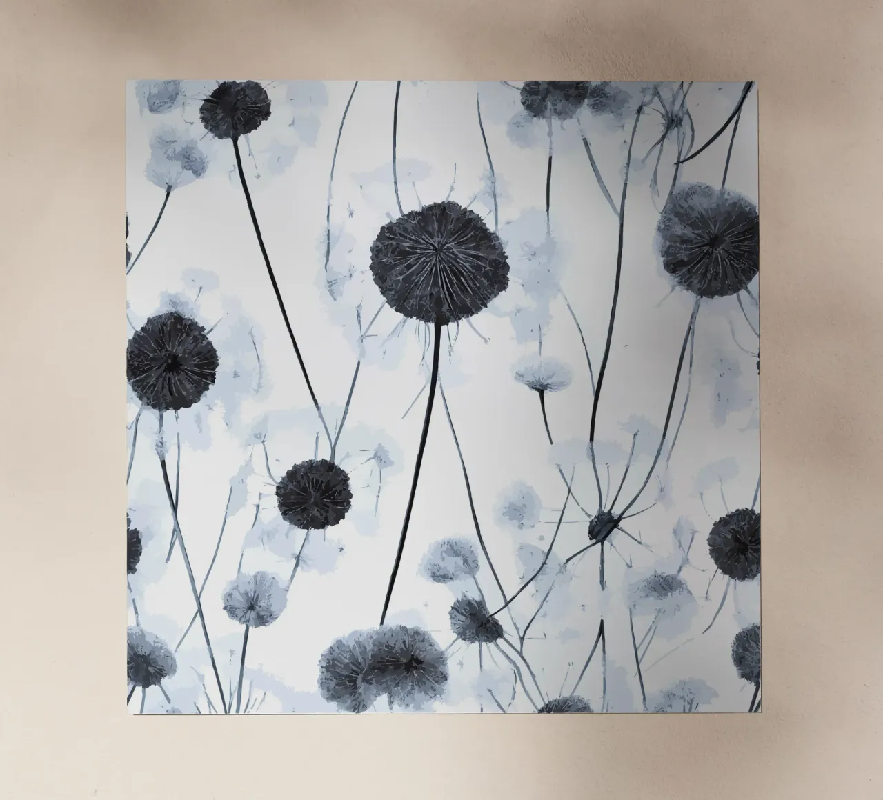 Dente di leone grigio pellicola backlit da Botanical Pattern House