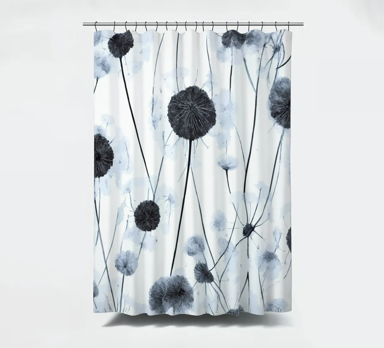 Pissenlits gris rideau de douche de Botanical Pattern House