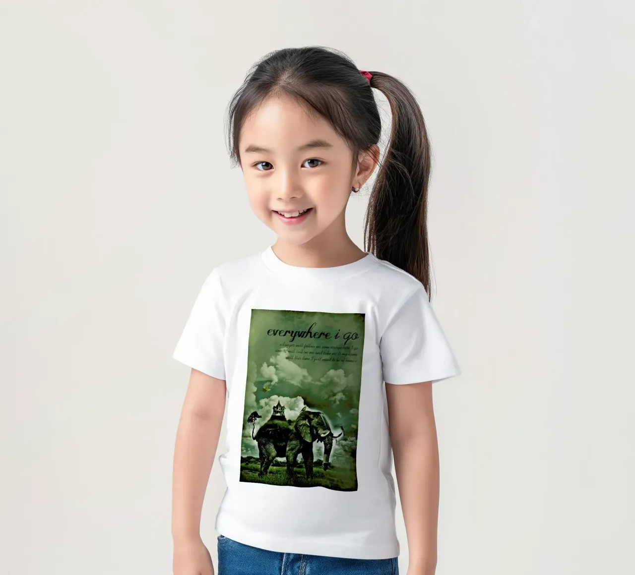 Everywhere I Go kids t-shirt by Design by Soph