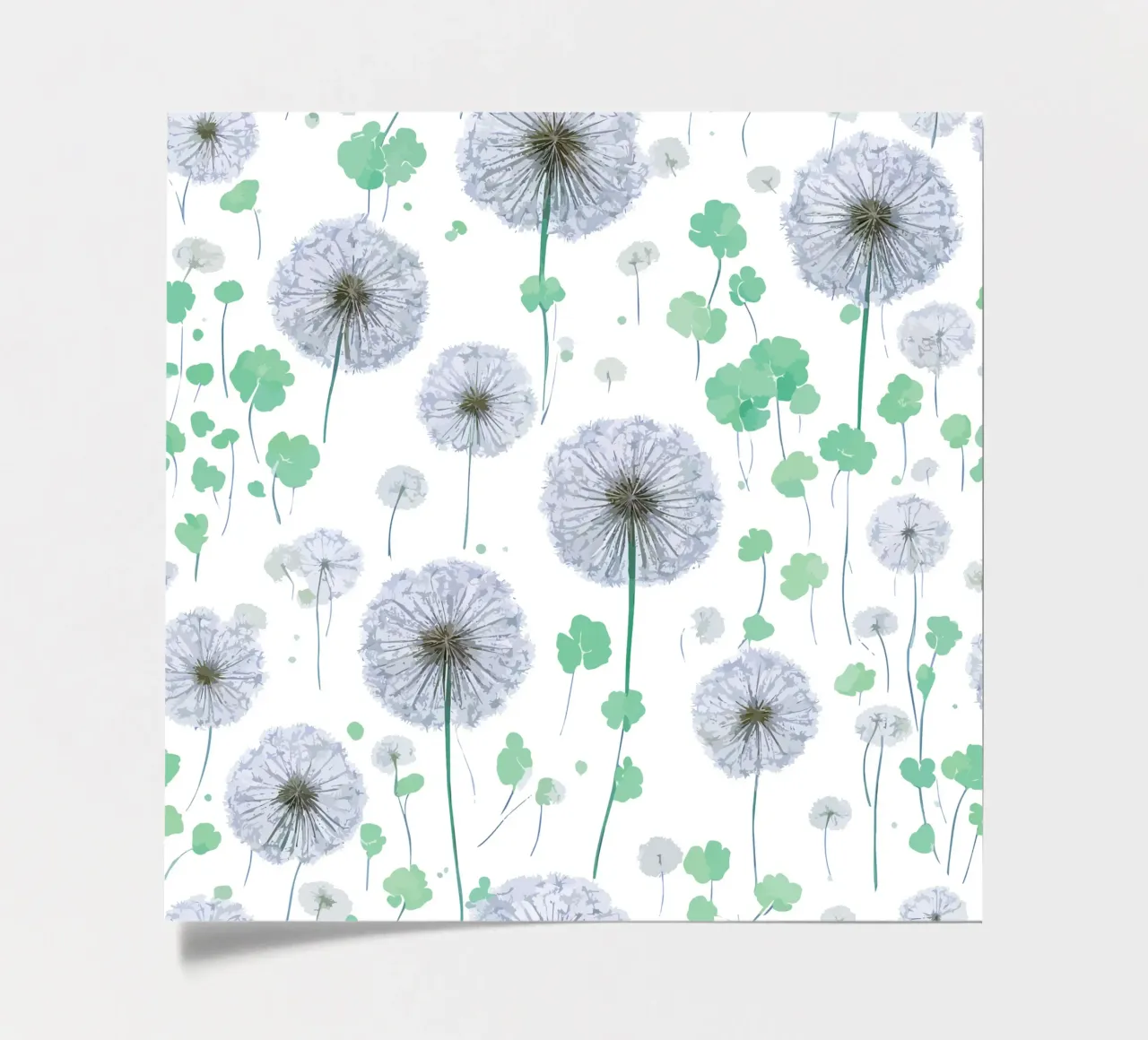 Green Dandelions sticker sheet by Botanical Pattern House