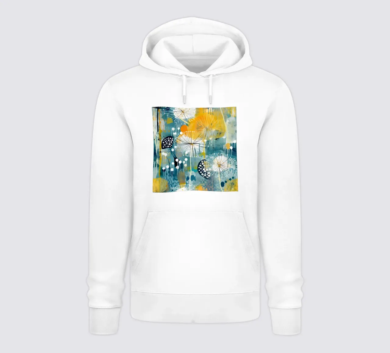 Impressionist Dandelions hoodie by Botanical Pattern House