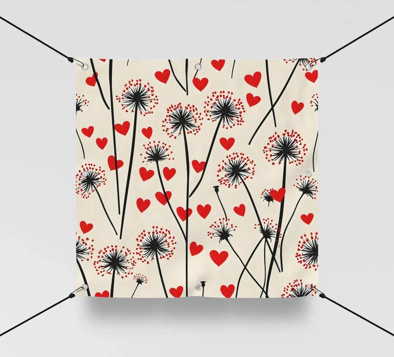 Amore denti di leone telo in pvc da Botanical Pattern House