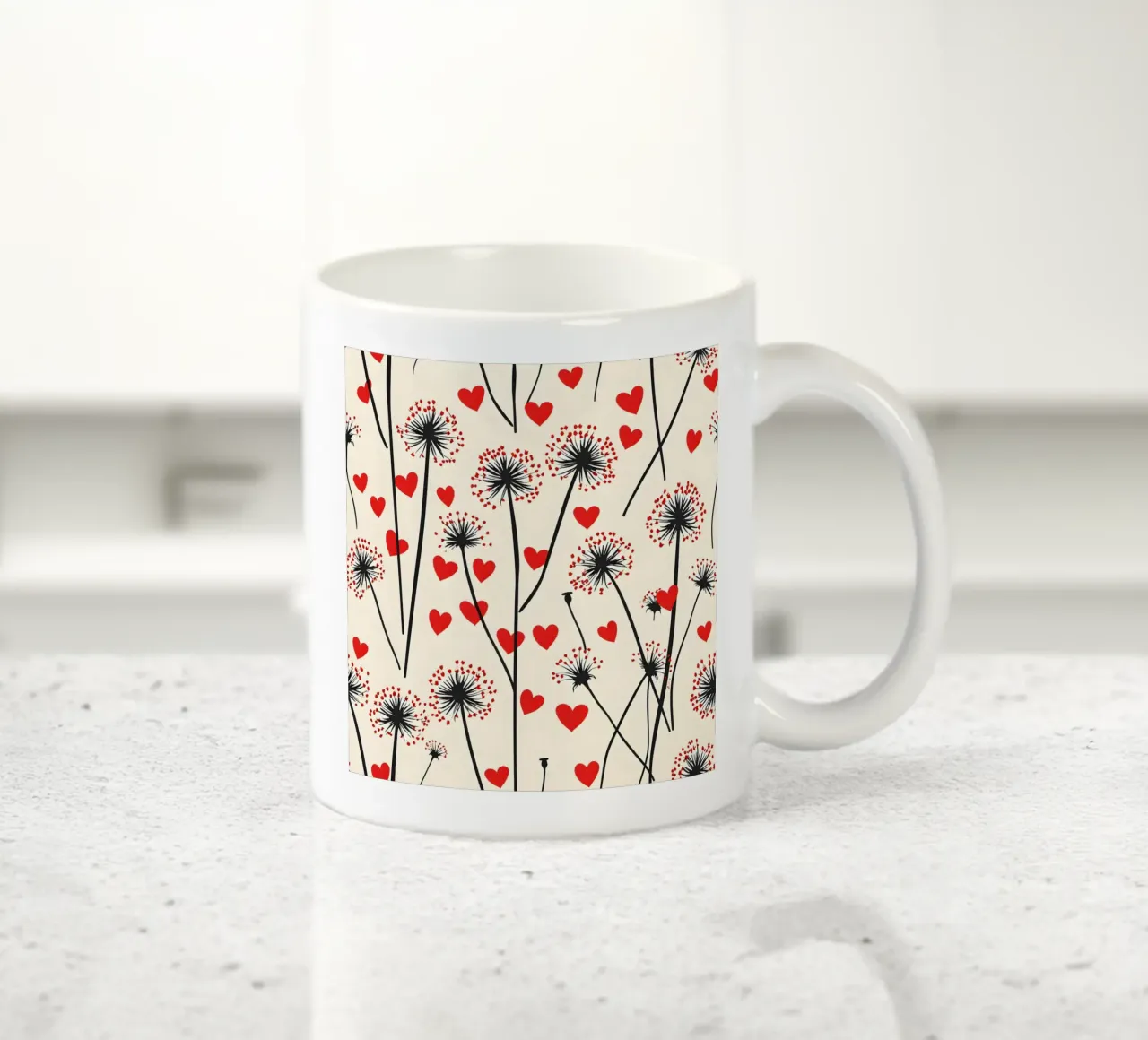 Amore denti di leone tazza in ceramica da Botanical Pattern House