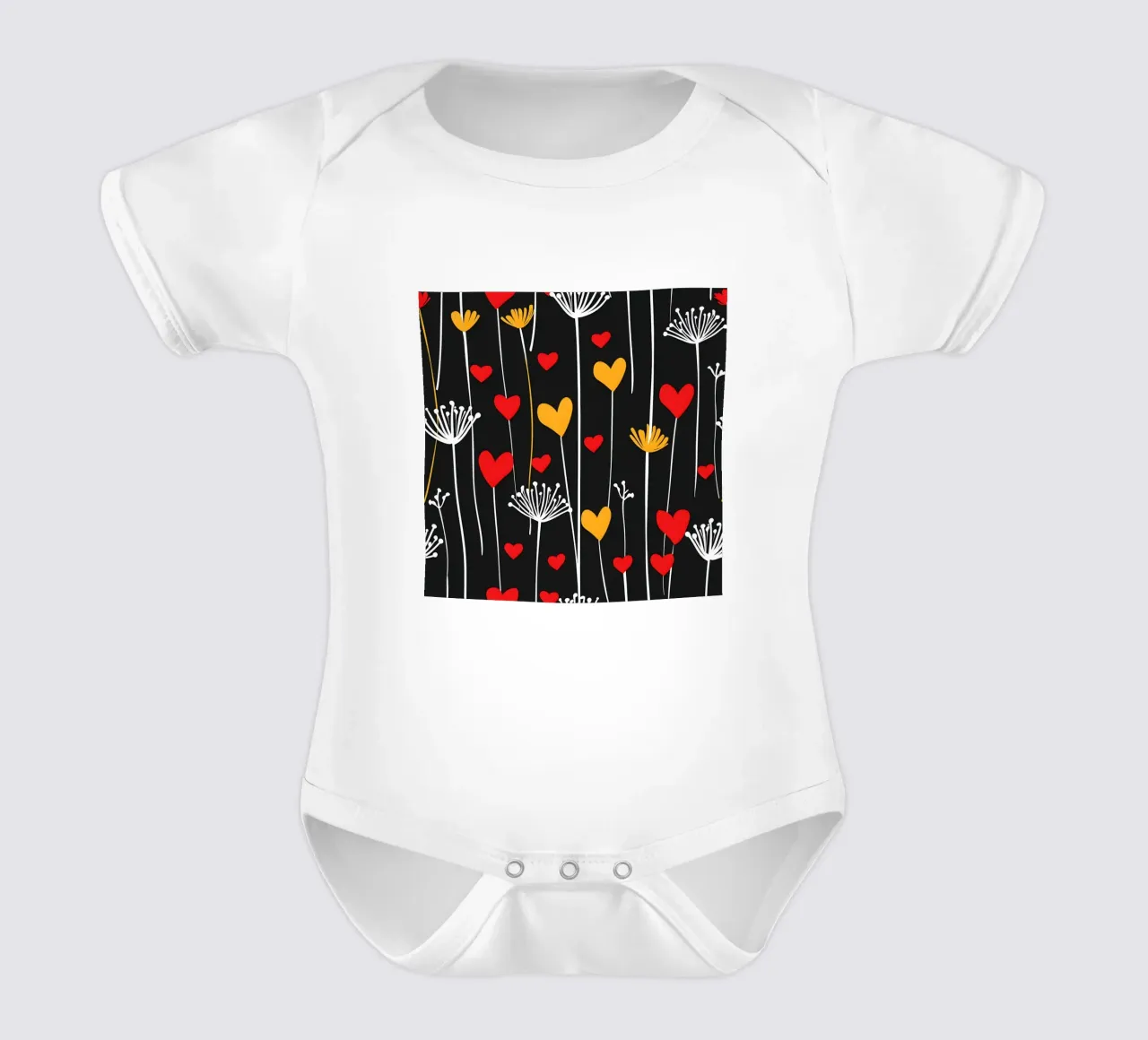 Amore denti di leone body neonato maniche corte da Botanical Pattern House