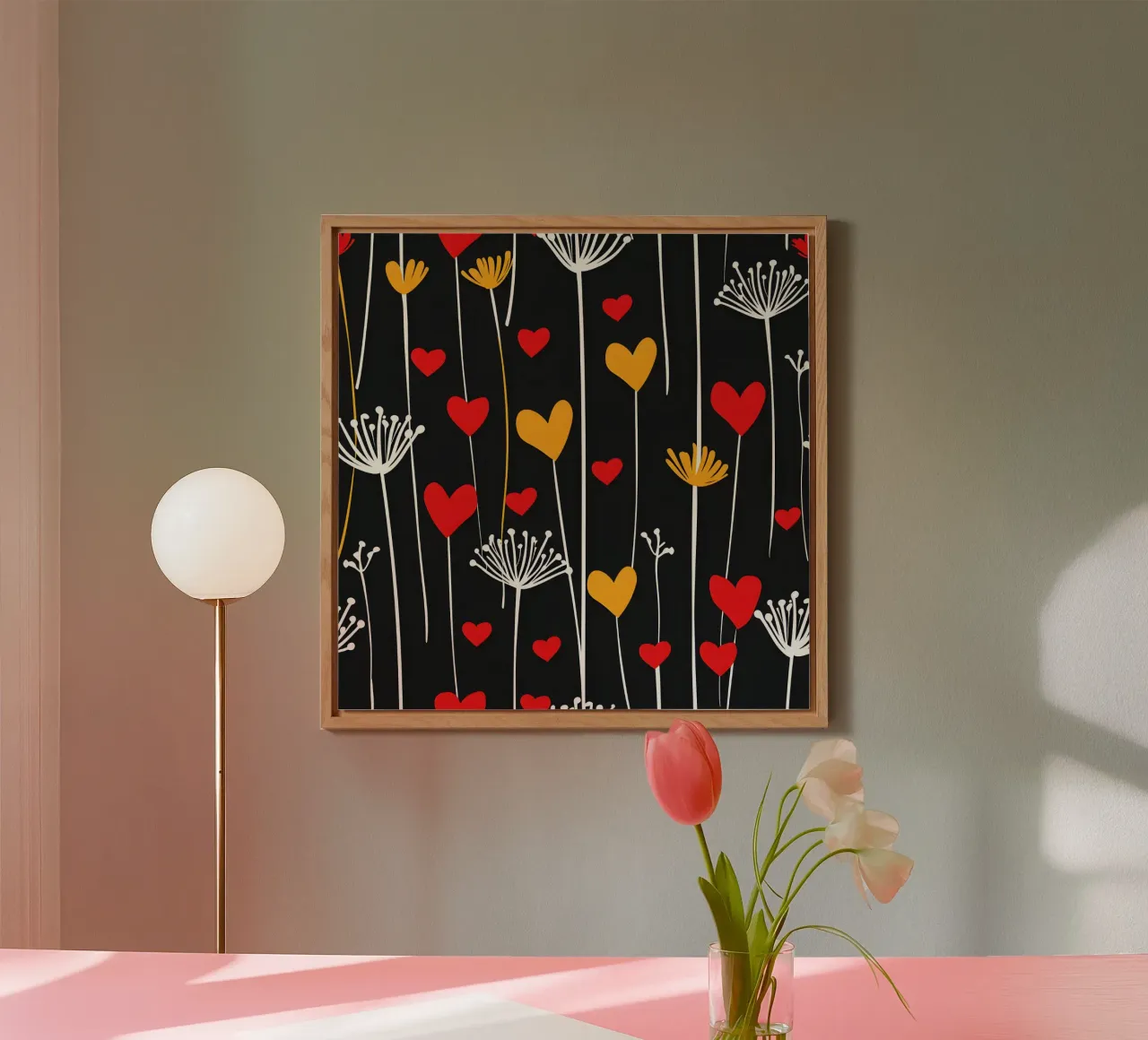 Amore denti di leone alluminio dibond da Botanical Pattern House