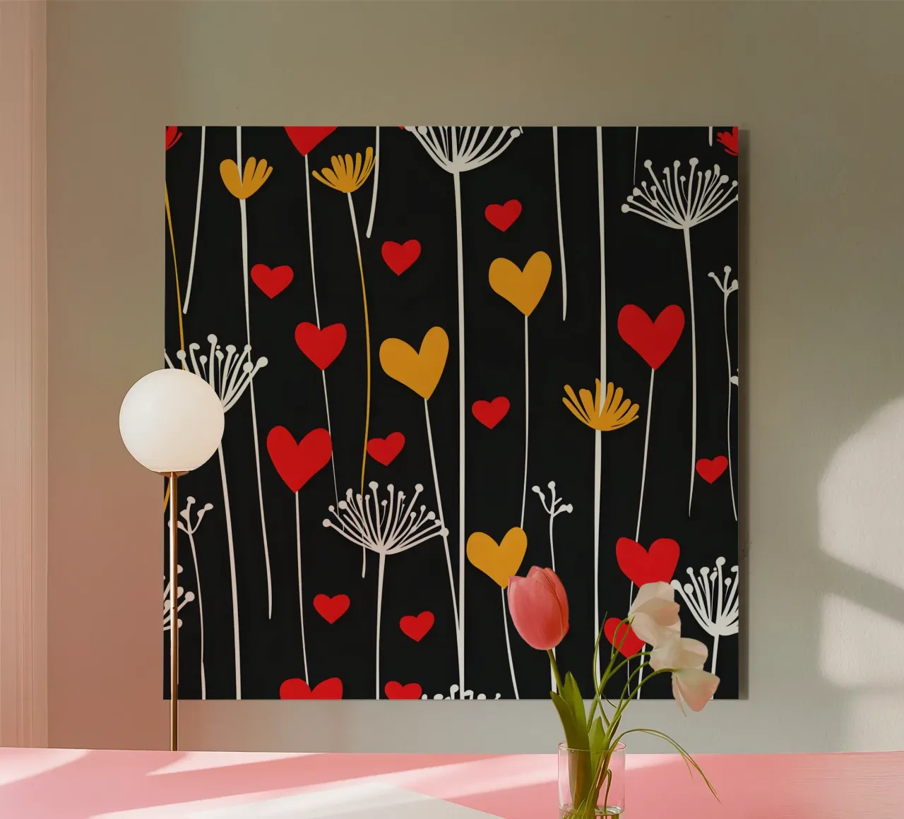 Amore denti di leone alluminio dibond da Botanical Pattern House